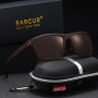 BARCUR Brand Classic Men Sunglasses Comfort Durable PC Rectangular Frame TAC Lens Versatile Age Polarized Sunglasses