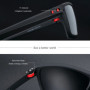 BARCUR Brand Classic Men Sunglasses Comfort Durable PC Rectangular Frame TAC Lens Versatile Age Polarized Sunglasses