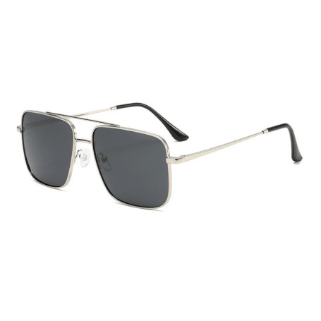 2323 Polarized Double Bridge Metal Sunglasses, Retro Vintage Square Sun Glasses for Sports Casual Outdoor Men Women 510337
