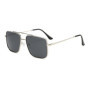 2323 Polarized Double Bridge Metal Sunglasses, Retro Vintage Square Sun Glasses for Sports Casual Outdoor Men Women 510337