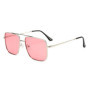 2323 Polarized Double Bridge Metal Sunglasses, Retro Vintage Square Sun Glasses for Sports Casual Outdoor Men Women 510337