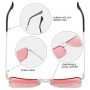 2323 Polarized Double Bridge Metal Sunglasses, Retro Vintage Square Sun Glasses for Sports Casual Outdoor Men Women 510337