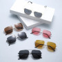 2323 Polarized Double Bridge Metal Sunglasses, Retro Vintage Square Sun Glasses for Sports Casual Outdoor Men Women 510337