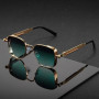Vintage Steampunk Square Sunglasses Men Driving Sunglasses Metal Frame with Spring Hinges Women Eyepiece Trendy Driver Glasses