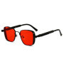 Vintage Steampunk Square Sunglasses Men Driving Sunglasses Metal Frame with Spring Hinges Women Eyepiece Trendy Driver Glasses