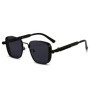 Vintage Steampunk Square Sunglasses Men Driving Sunglasses Metal Frame with Spring Hinges Women Eyepiece Trendy Driver Glasses