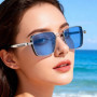Vintage Steampunk Square Sunglasses Men Driving Sunglasses Metal Frame with Spring Hinges Women Eyepiece Trendy Driver Glasses