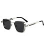 Vintage Steampunk Square Sunglasses Men Driving Sunglasses Metal Frame with Spring Hinges Women Eyepiece Trendy Driver Glasses