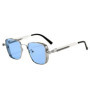 Vintage Steampunk Square Sunglasses Men Driving Sunglasses Metal Frame with Spring Hinges Women Eyepiece Trendy Driver Glasses