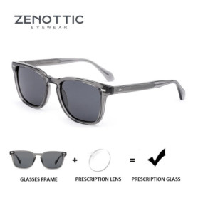 ZENOTTIC Acetate UV400 Polarized Sunglasses Prescription Custom Women Men Square Optical Sun Glasses