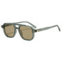 Vintage Double Bridges Men Square Sunglasses Fashion Clear Ocean Lens Eyewear Women Trending Rivets Sun Glasses UV400