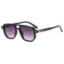 Vintage Double Bridges Men Square Sunglasses Fashion Clear Ocean Lens Eyewear Women Trending Rivets Sun Glasses UV400