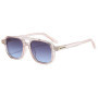 Vintage Double Bridges Men Square Sunglasses Fashion Clear Ocean Lens Eyewear Women Trending Rivets Sun Glasses UV400