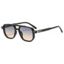 Vintage Double Bridges Men Square Sunglasses Fashion Clear Ocean Lens Eyewear Women Trending Rivets Sun Glasses UV400