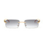 Ruiao rimless sunglasses UV400 fashion square metal glasses for men women designer man's brand sun glasses shades for outdoor