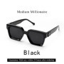 Ruiao Retro Black Millionaire Shades Luxury Sunglasses 2026 For Men Designer Famous Brand Square Sun Glasses Man Women Sunglass