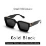 Ruiao Retro Black Millionaire Shades Luxury Sunglasses 2026 For Men Designer Famous Brand Square Sun Glasses Man Women Sunglass