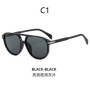 BOYSEEN Beach Sunglasses Man Summer Orange Sun Glasses UV400 Can Do Prescription Glasses Big Frame Blue Eyewear