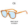 BOYSEEN Beach Sunglasses Man Summer Orange Sun Glasses UV400 Can Do Prescription Glasses Big Frame Blue Eyewear