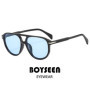 BOYSEEN Beach Sunglasses Man Summer Orange Sun Glasses UV400 Can Do Prescription Glasses Big Frame Blue Eyewear
