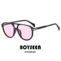 BOYSEEN Beach Sunglasses Man Summer Orange Sun Glasses UV400 Can Do Prescription Glasses Big Frame Blue Eyewear