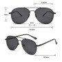 New Men's Myopia Glasses Metal Double-Bridge Frog-Eye Glasses Outdoor UV400 Polarized Sun Glasses Classic Driving Shades