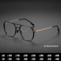 O-Q CLUB Large Frame Aluminum Frame Titanium Business Anti-Blue Light Reading Glasses Men Ladies Customizable Prescription Women