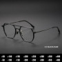 O-Q CLUB Large Frame Aluminum Frame Titanium Business Anti-Blue Light Reading Glasses Men Ladies Customizable Prescription Women