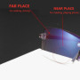 2024 Men Rimless Reading Glasses Anti Blue Light Bifocal Far Near Magnification Eyewear Presbyopic Glasses +100+200+300
