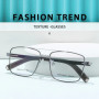 Ultra light Titanium alloy Glasses Frame Men square Large size Eyeglasses Woman Business Eyewear Simple spectacle Frames P8952
