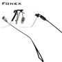 FONEX Titanium Glasses Frame Men Brand Design Rimless Square Eyeglasses Frameless Japanese Ultralight High-end Eyewear 85914