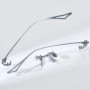 FONEX Titanium Glasses Frame Men Brand Design Rimless Square Eyeglasses Frameless Japanese Ultralight High-end Eyewear 85914