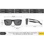 Square Vintage Polarized Sports Sunglasses Men Women Driving Outdoor Fishing Sun Glasses UV400 Hiking Cycling Shield Sunglasses