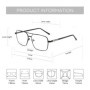 BLUEMOKY L Size High-quality Metal Aviator Prescription Eyeglasses For Men Popular Pilot Progressive Optical Glasses