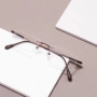 Ultralight Men Rimless Prescription Glasses Frameless Reading Computer Driving Blue Light Blocking Myopia Eyeglasses Progressive