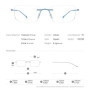 FONEX Titanium Glasses Frame Men Brand Design Square Rimless Frameless Eyeglasses Women Ultralight-Weight Japanese Eyewear 85708