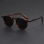 Clear Vintage Japanese Round Glasses UV400 Sturdy Metal inlay Acetate Eyeglasses 2024 New Trends for Men Sunscreen Sunglass
