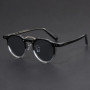 Clear Vintage Japanese Round Glasses UV400 Sturdy Metal inlay Acetate Eyeglasses 2024 New Trends for Men Sunscreen Sunglass