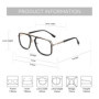 BLUEMOKY High Quality Metal Men Prescription Eyeglasses Pilot Graduated Glasses Anti Blue Light Optical Lenses with Recipe