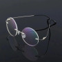 Retro round frame borderless ultra-light and ultra-thin reading glasses, unisex, super elastic and screw-free