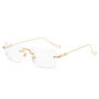 Frameless Trend Myopia Glasses Ultra-light Small Square Cut Edge Anti-blue Light Near Sight Glasses Ultra Light Unisex Glasses
