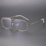 Denmark Design 8208 Titanium Glasses Frame Men Women Screwless Eyewear Ultralight Double Beam Square Eyeglasses Handmade Fashion