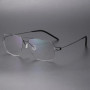 Denmark Design 8208 Titanium Glasses Frame Men Women Screwless Eyewear Ultralight Double Beam Square Eyeglasses Handmade Fashion