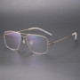 Denmark Design 8208 Titanium Glasses Frame Men Women Screwless Eyewear Ultralight Double Beam Square Eyeglasses Handmade Fashion