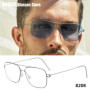 Denmark Design 8208 Titanium Glasses Frame Men Women Screwless Eyewear Ultralight Double Beam Square Eyeglasses Handmade Fashion