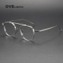 2025 Pure Titanium Glasses Frame Men women Retro Round Brand Design Eyeglasses frames Eyewear High Quality Ultralight spectacles
