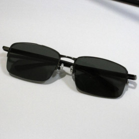 Shatar New Retro Fashion Half Frame Glass Sunglasses Man Driving Touring Sunshade Sunglasses For UV Protection Metal Half Frame