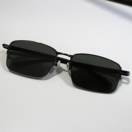 Shatar New Retro Fashion Half Frame Glass Sunglasses Man Driving Touring Sunshade Sunglasses For UV Protection Metal Half Frame