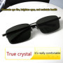 Shatar New Retro Fashion Half Frame Glass Sunglasses Man Driving Touring Sunshade Sunglasses For UV Protection Metal Half Frame