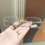 KLASSNUM Men Rimless Anti-Blue Light Glasses Photochromic Glasses Women Alloy Frame Ultra Light Computer Goggles Sunglasses 2025